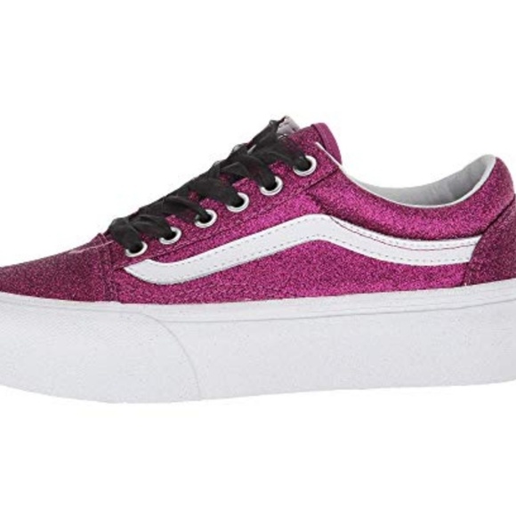 vans glitter platform